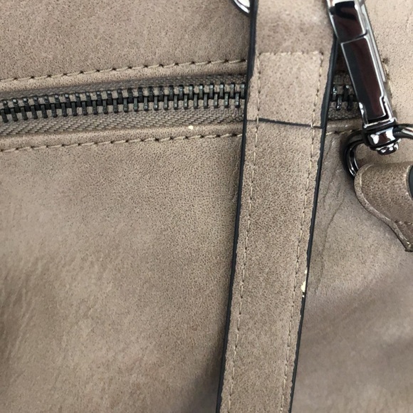 INC Hazel Studded Satchel Faux Leather Gray/Brown - Picture 9 of 9